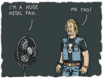 Metal fan