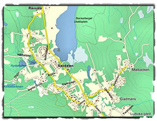Saxdalen på karta